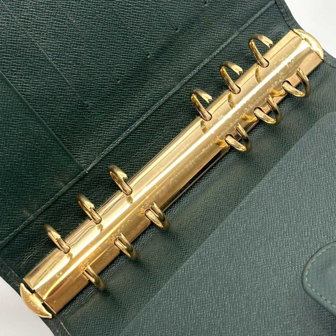 Louis Vuitton Agenda MM Taiga Green Notebook Case — view 8
