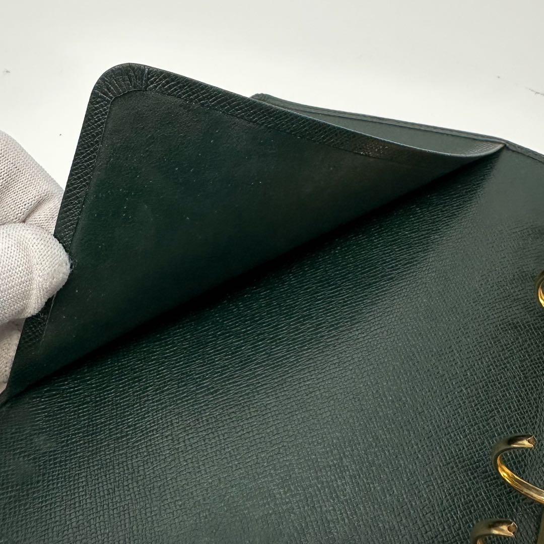 Louis Vuitton Agenda MM Taiga Green Notebook Case — view 9