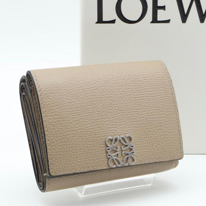 Loewe Anagram Trifold Wallet Taupe
