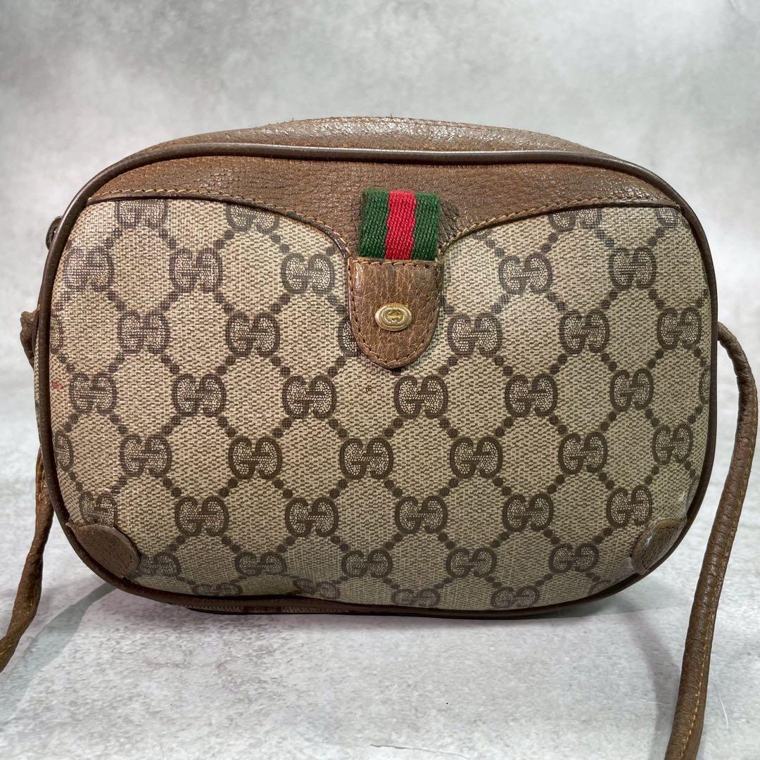 Gucci GG Sherry Line Shoulder Bag Brown Leather — view 2