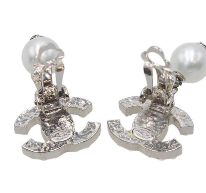 Chanel Coco Mark Faux Pearl Swing Earrings