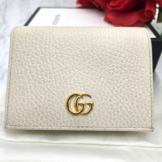 Gucci Bifold Wallet GG Marmont White