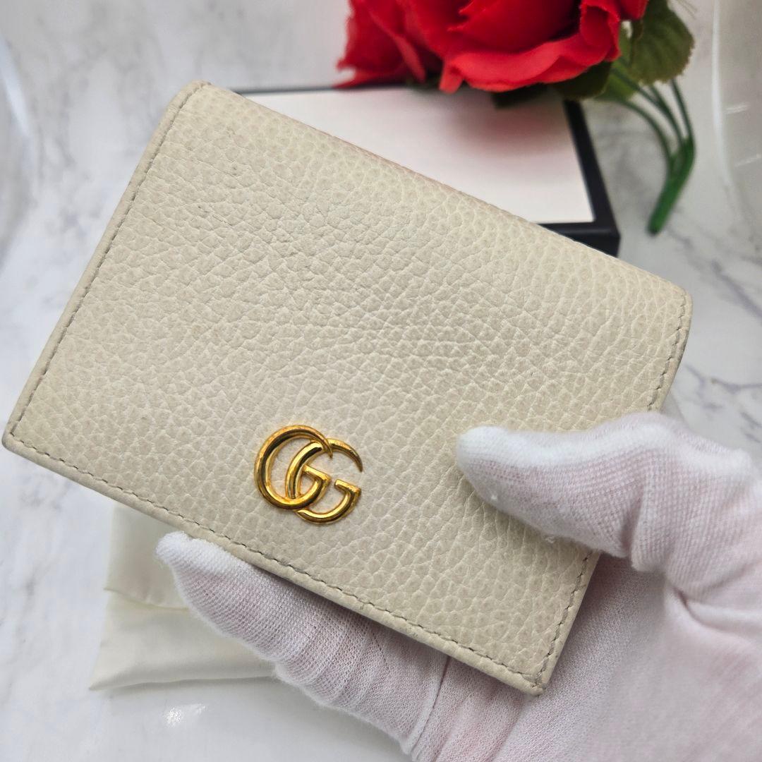 Gucci Bifold Wallet GG Marmont White — view 3