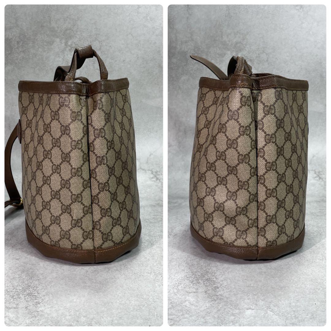 Gucci GG Shoulder Bag Brown Beige Leather Logo — view 7