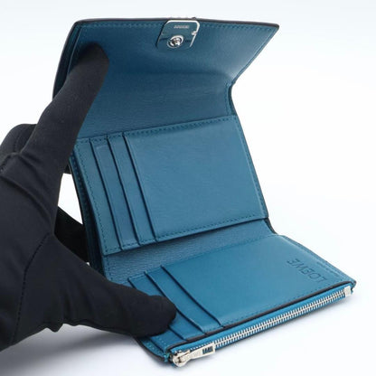 Loewe Tri Foldwallet Anagram Blue Wallet — view 3
