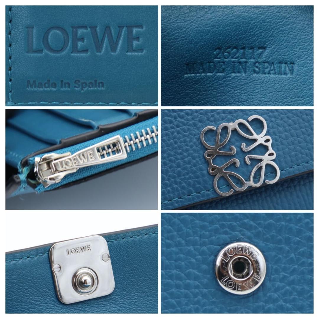 Loewe Tri Foldwallet Anagram Blue Wallet — view 7