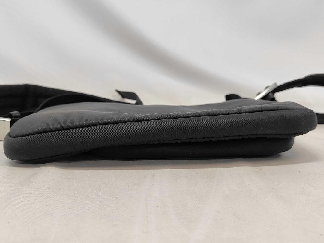 Prada Rubber Logo Shoulder Bag Nylon Messenger — view 3