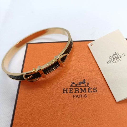 Hermes Bangle Bracelet With Box And Belt Motif