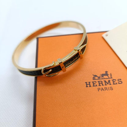 Hermes Bangle Bracelet With Box And Belt Motif