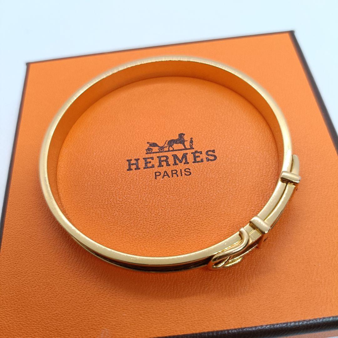 Hermes Bangle Bracelet With Box And Belt Motif