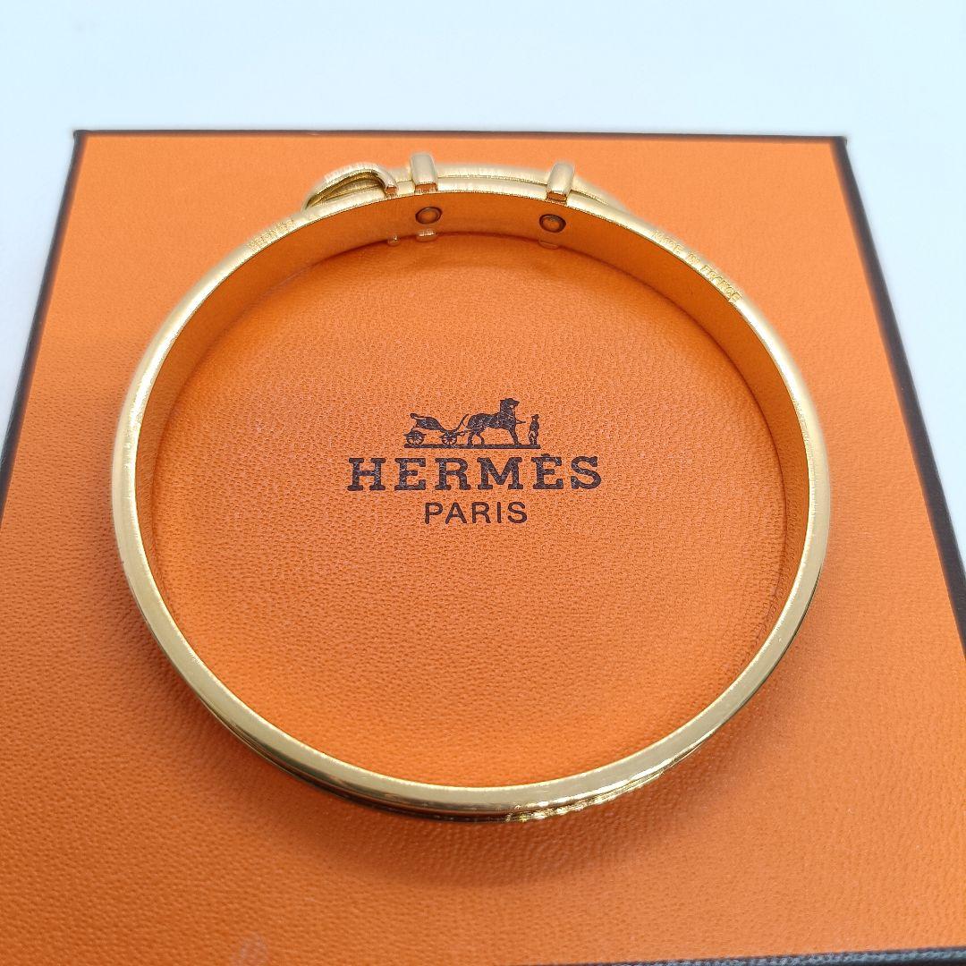 Hermes Bangle Bracelet With Box And Belt Motif