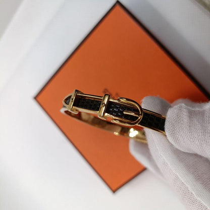 Hermes Bangle Bracelet With Box And Belt Motif