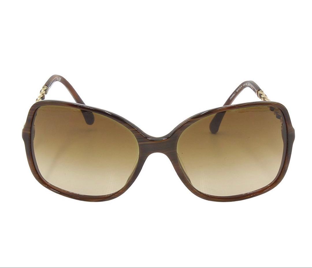 Chanel Leather Chain Frame Sunglasses Eyewear — view 2