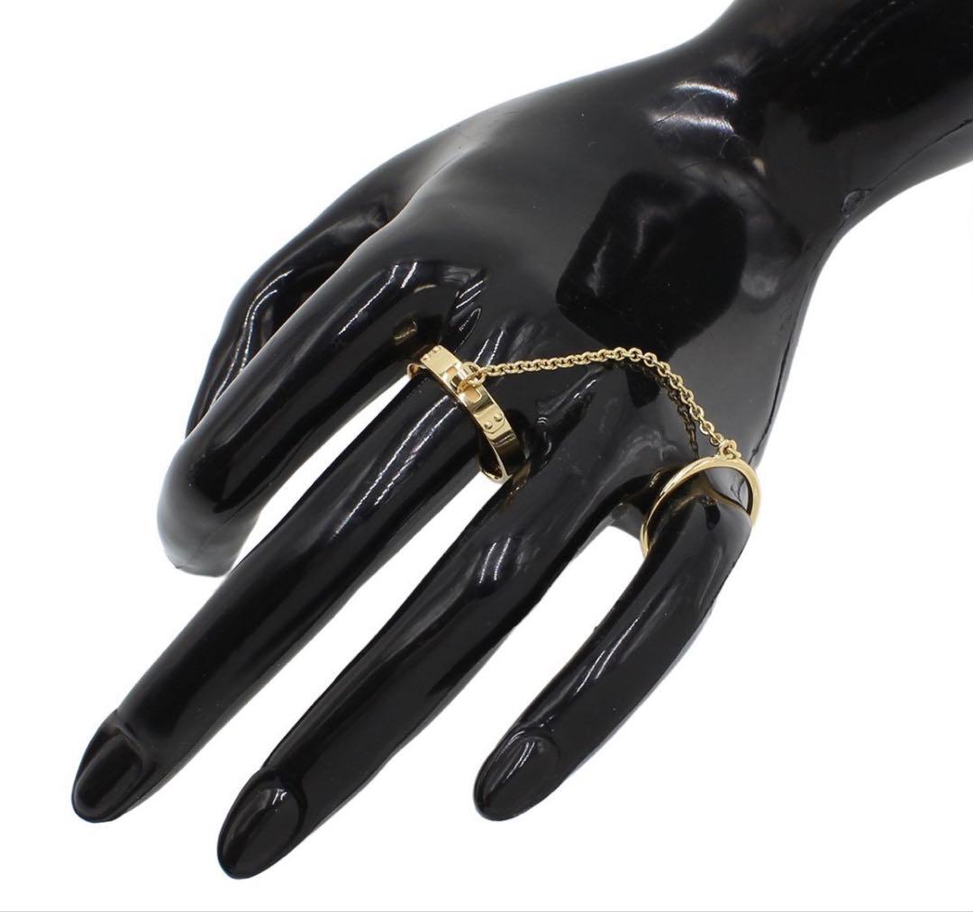 Hermes 57 18K Yellow Gold Kelly TPM Double Ring — view 2