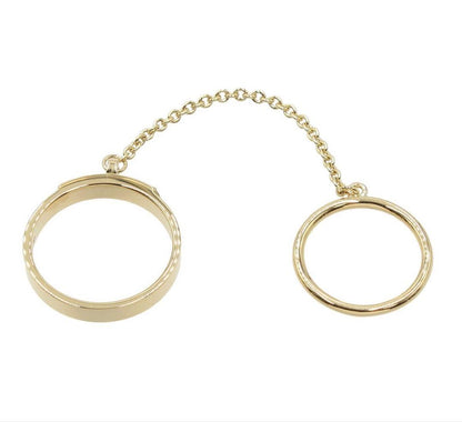 Hermes 57 18K Yellow Gold Kelly TPM Double Ring — view 3