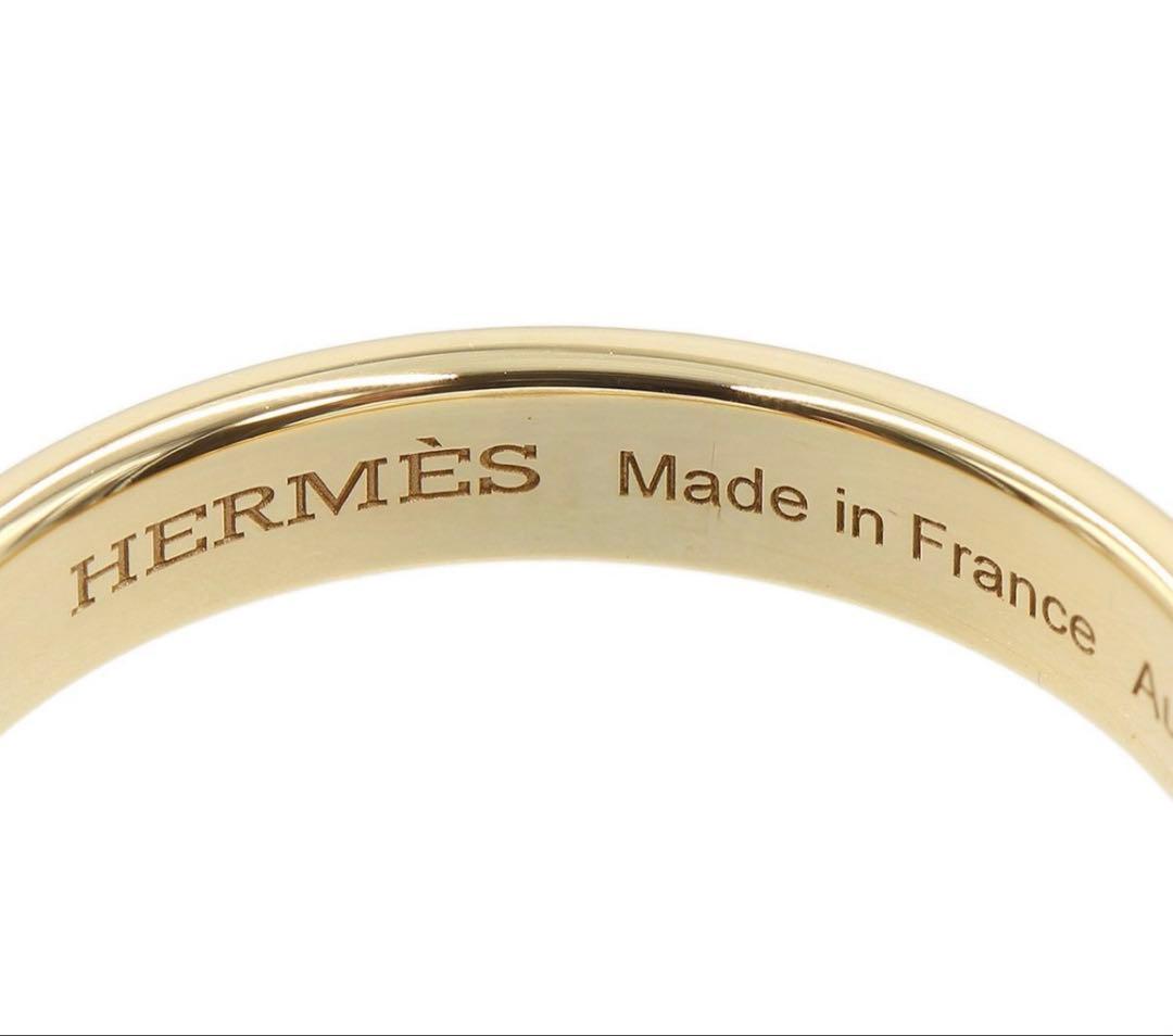 Hermes 57 18K Yellow Gold Kelly TPM Double Ring — view 6
