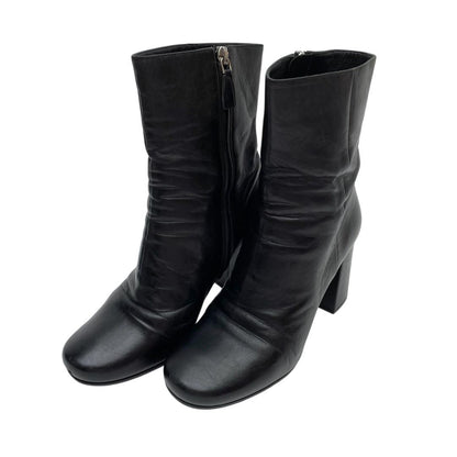 Prada Leather Short Boots Black — view 2