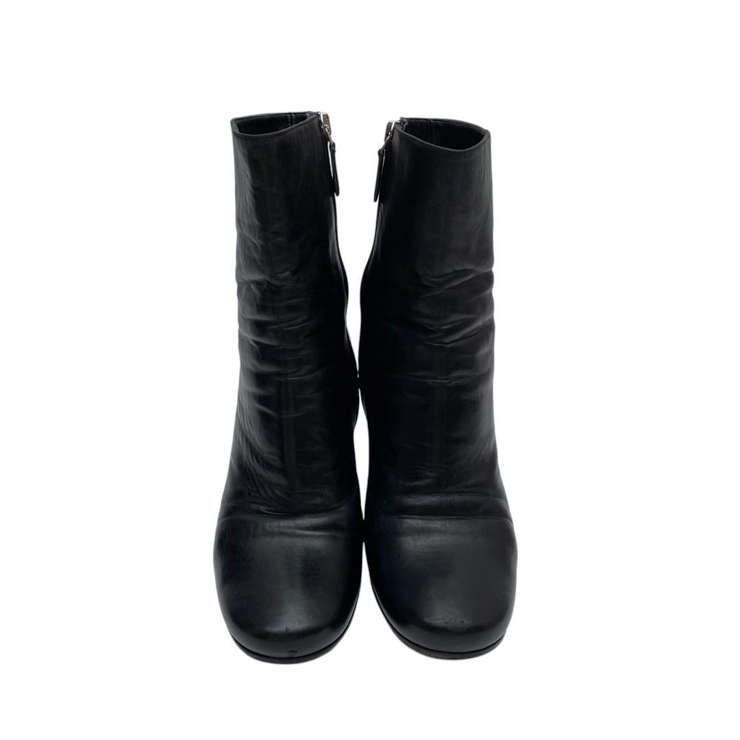 Prada Leather Short Boots Black — view 3
