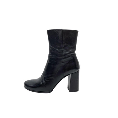 Prada Leather Short Boots Black — view 8