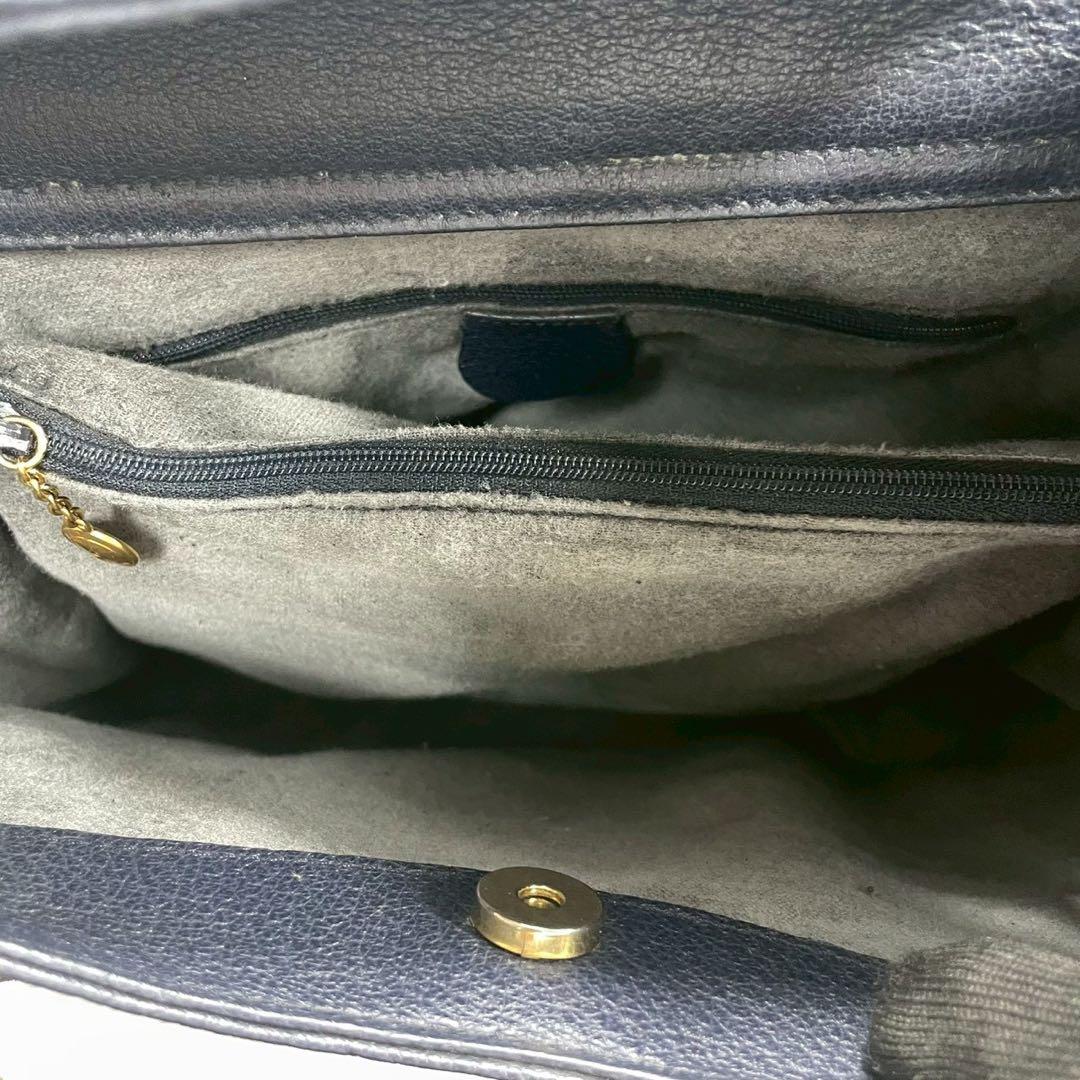 Gucci Handbag Diana Bamboo Suede Navy Leather — view 5