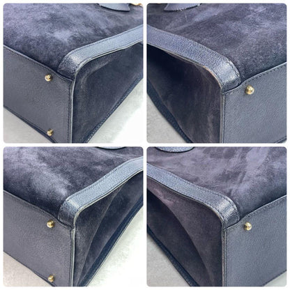 Gucci Handbag Diana Bamboo Suede Navy Leather — view 9
