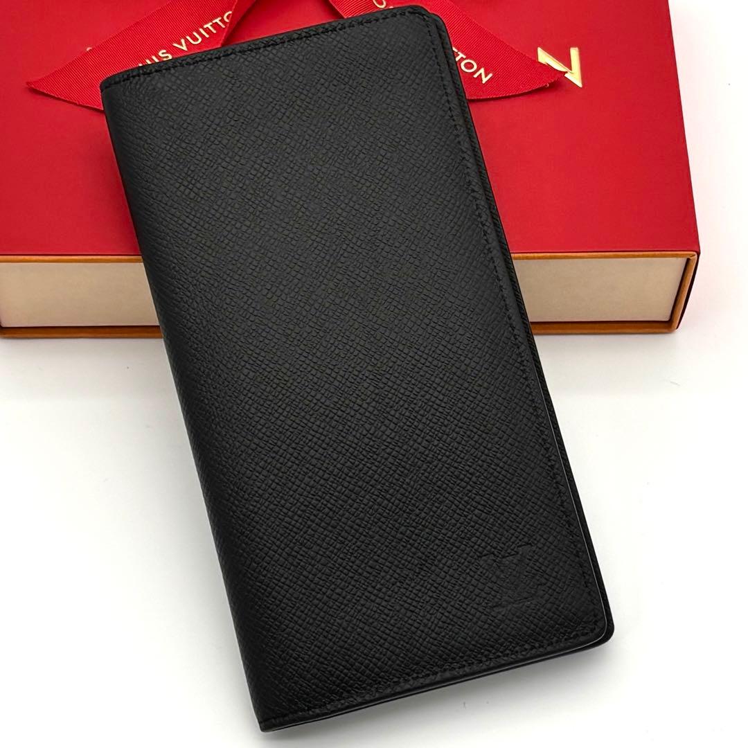 Louis Vuitton Billfold Wallet Taiga Portefeuille Long Black