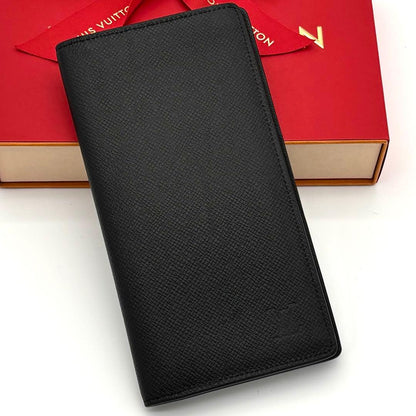 Louis Vuitton Billfold Wallet Taiga Portefeuille Long Black