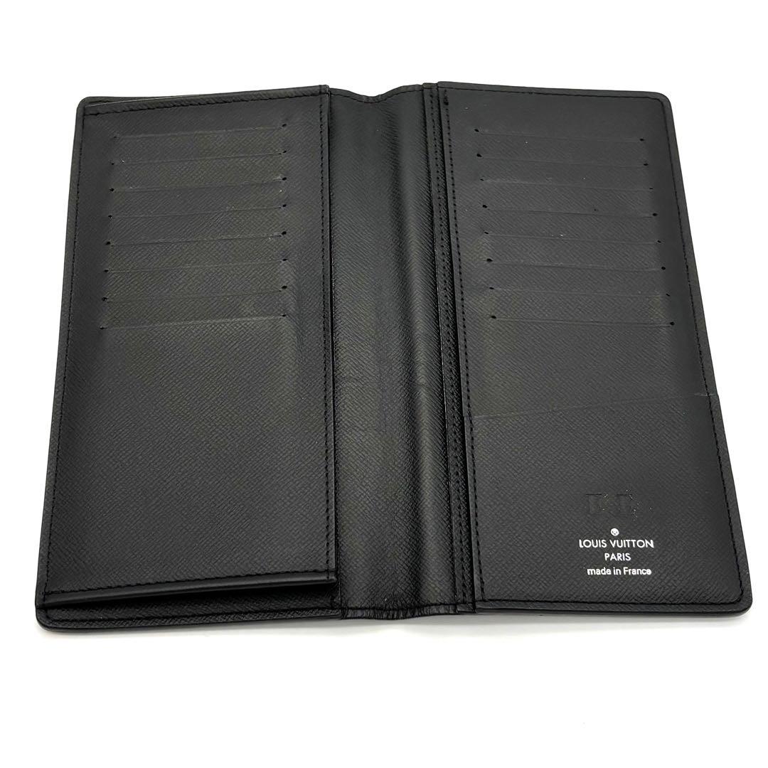 Louis Vuitton Billfold Wallet Taiga Portefeuille Long Black — view 3