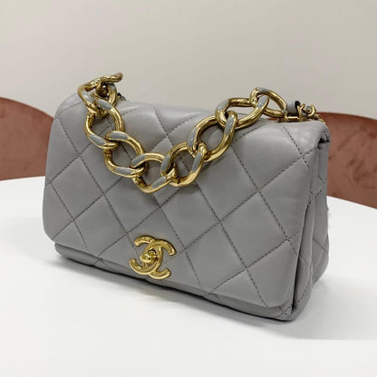 Chanel Chanel Mini Quilted Lambskin Turnlock Shoulder Bag