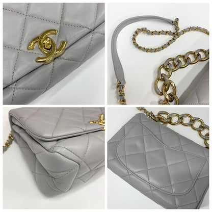 Chanel Chanel Mini Quilted Lambskin Turnlock Shoulder Bag