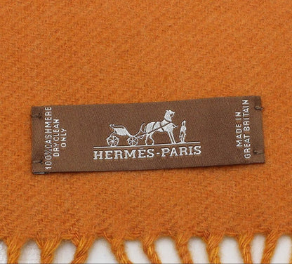 Hermes Bicolor Cashmere Scarf Shawl — view 5
