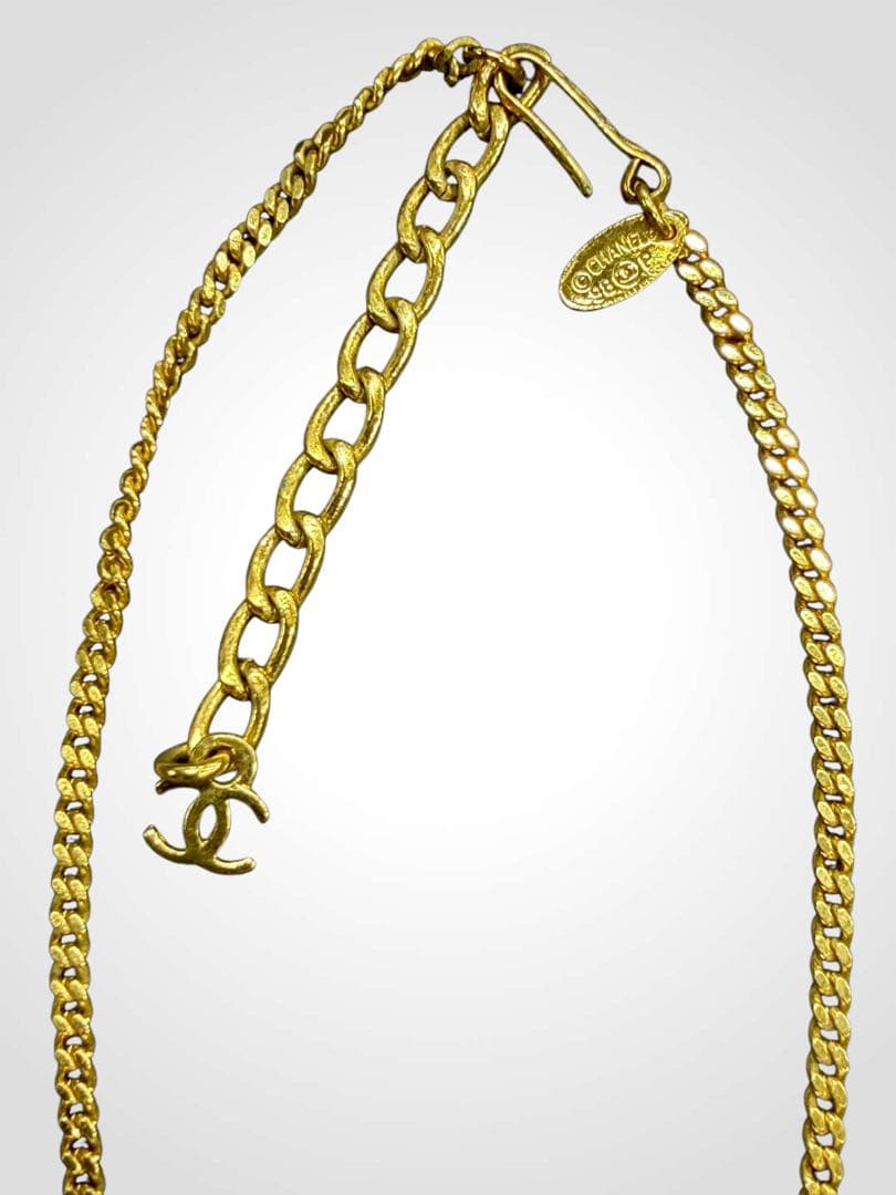 Chanel Cocomark Gold Ball Necklace J_099