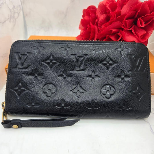 Louis Vuitton Monogram Empreinte Zippy Wallet Navy
