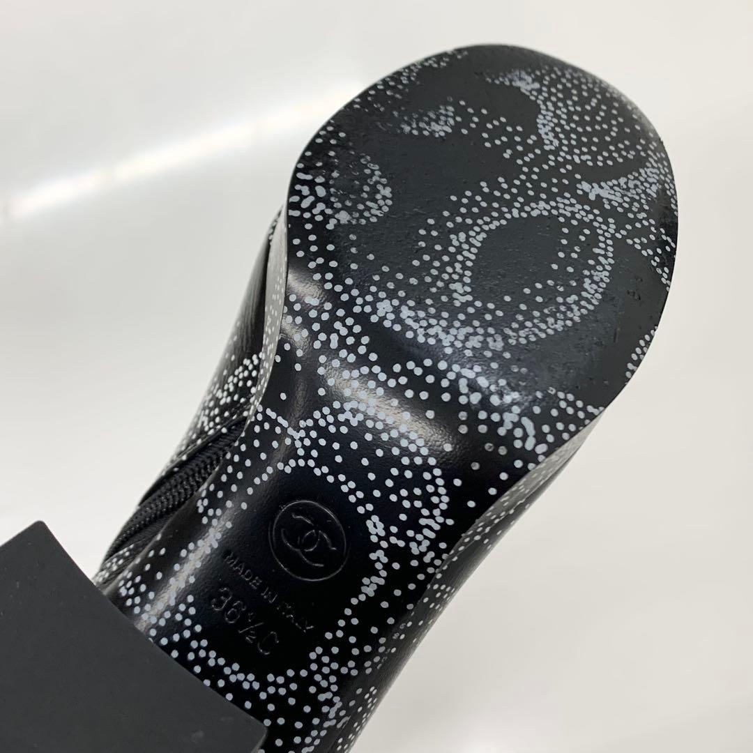 Chanel Calfskin CC Logo Camellia Clover Heart Charm Boots — view 8