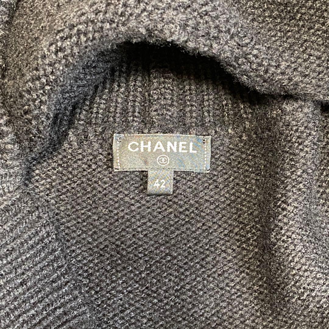 Chanel Camellia Coco Mark Turtleneck Knit Sweater P54751