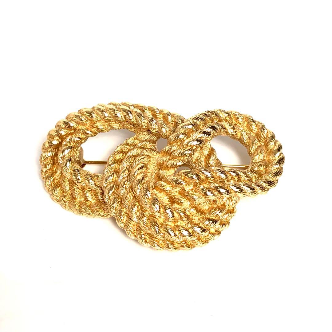 Christian DIOR Brooch Gold Knot Twist