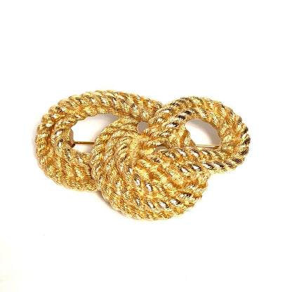 Christian DIOR Brooch Gold Knot Twist
