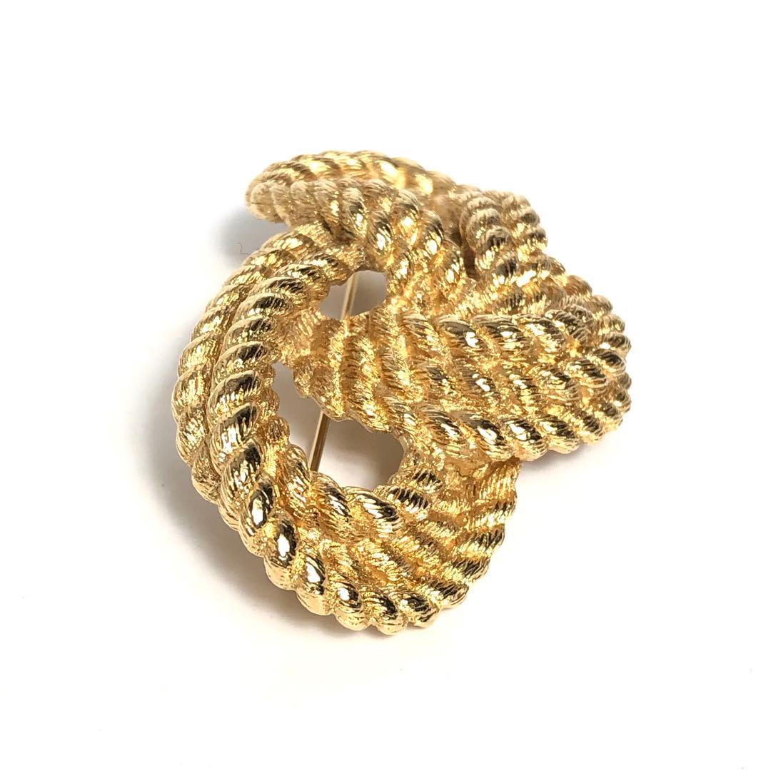 Christian DIOR Brooch Gold Knot Twist