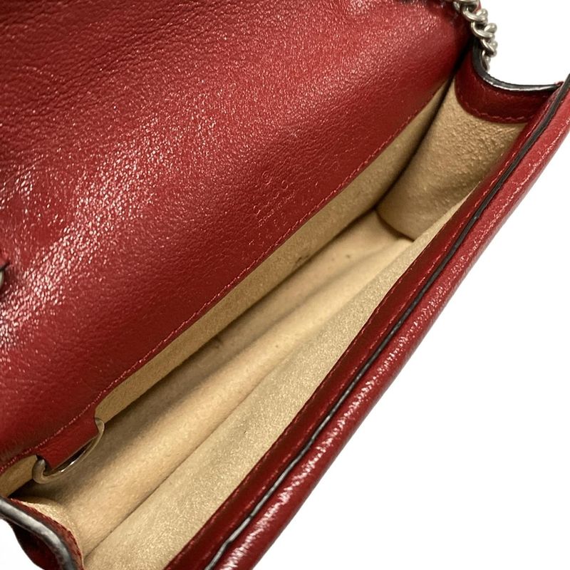 Gucci Shoulder Bag Dionysus 476432 Black White And Bordeaux Chain Shoulder/mini