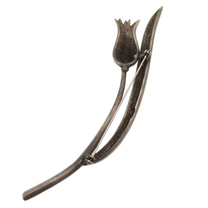 Christian Dior Tulip Silver Stone Brooch Accessory 0162 Christian Dior Ladies
