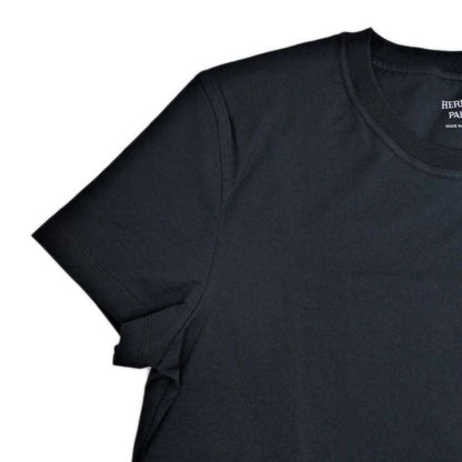 Hermes T-shirt Culture Black Size 38 Cotton Short Sleeve Women's