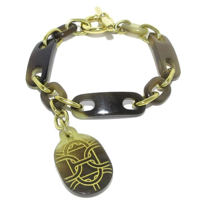 Hermes Bracelet Chaine D'ancre H057133fd01 Gold And Brown Gold Hardware