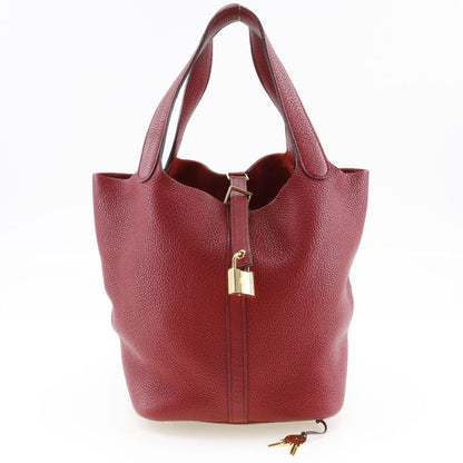 Hermes Picotin Lock MM Taurillon Clemence Red D Ladies Handbag