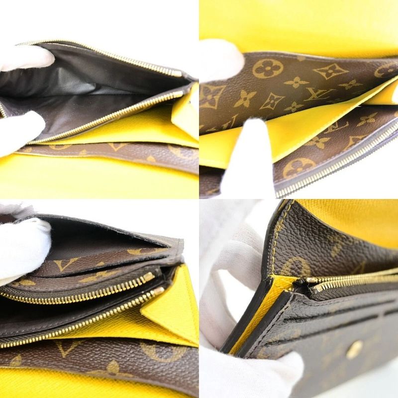 Louis Vuitton Long Wallet Portefeuille Emily Monogram Yellow M60698 61fa064
