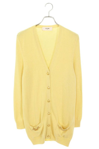 Celine 2a03a152i Triomphe Chain Long Cardigan Women's M