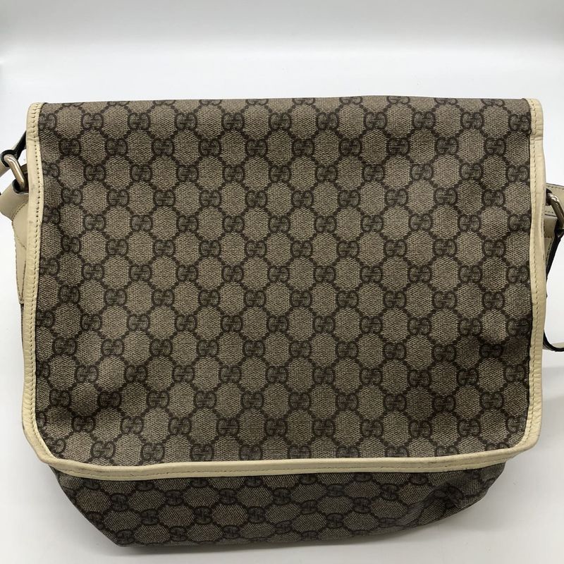 Gucci 201732 Shoulder Bag Messenger Bag GG Supreme Leather Beige Women Men