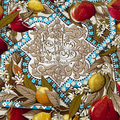 Hermes Carre 90 Les Jardins D' Andalousie Andalusian Gardens Scarf Multicolor