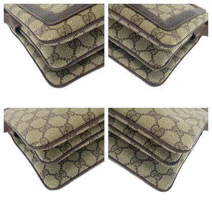 Gucci Vintage Old Gucci Sherry Line Beige Brown GG Supreme Canvas 001 16 4085