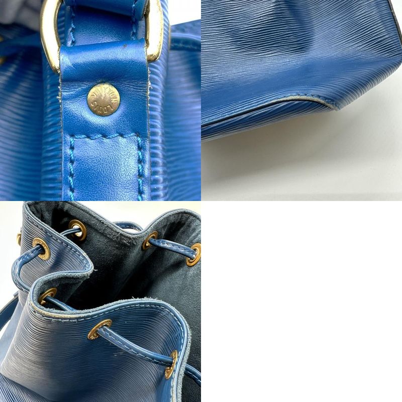 Louis Vuitton M44105 Epi Petite Noe Shoulder Bag Toledo Blue Leather Women Men