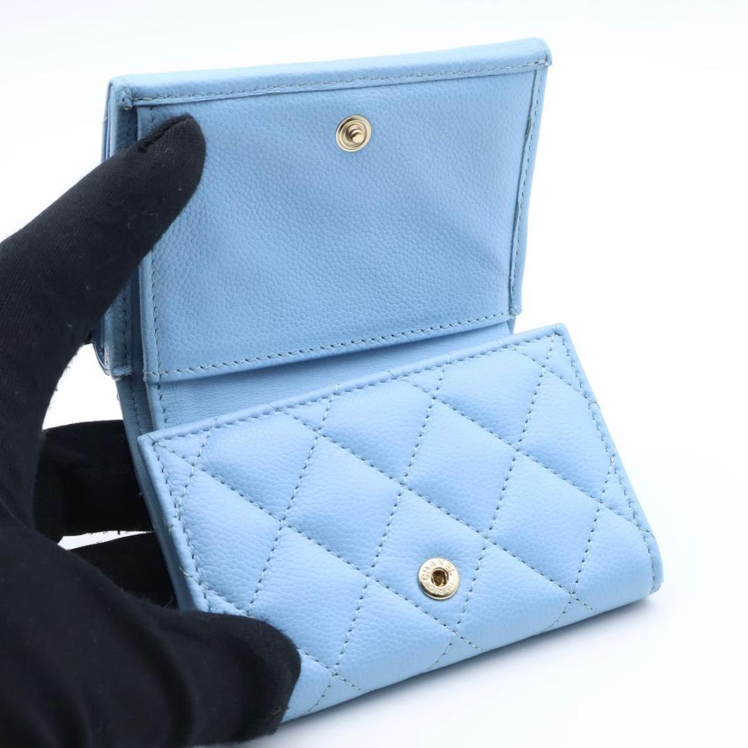 Chanel Timeless Classic Caviar Leather Trifold Wallet — view 4